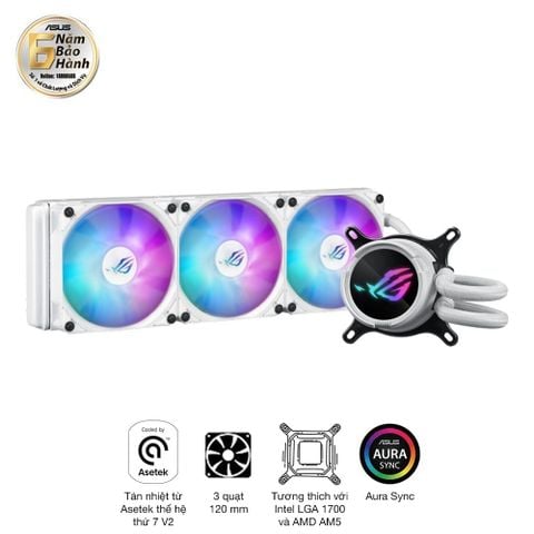  Tản nhiệt nước CPU ASUS ROG Strix LC III 360 ARGB White Edition 