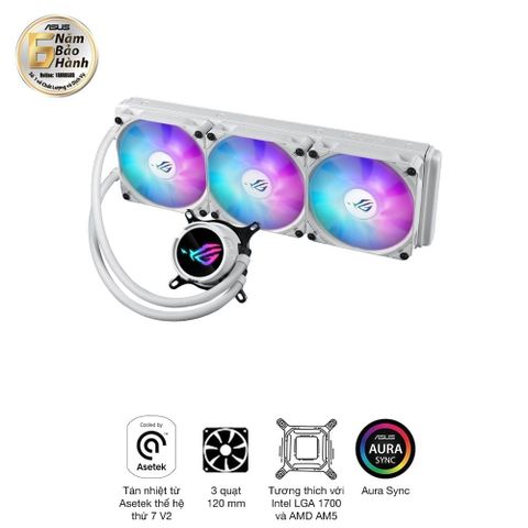  Tản nhiệt nước CPU ASUS ROG Strix LC III 360 ARGB White Edition 