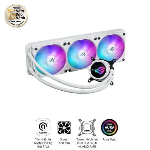  Tản nhiệt nước CPU ASUS ROG Strix LC III 360 ARGB White Edition 
