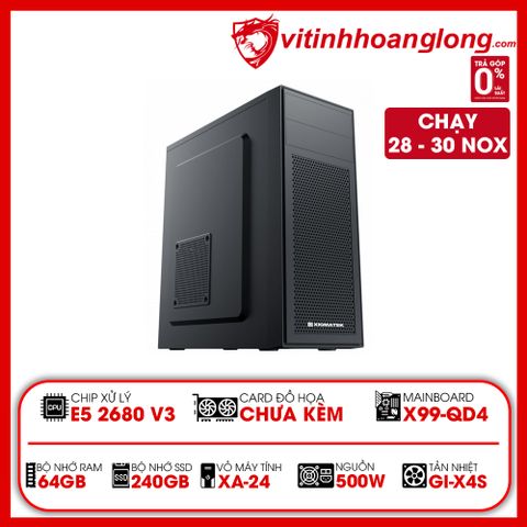  PC giả lập NOX INTEL XEON E5 2680 V3/ Main X99/ RAM 64GB 