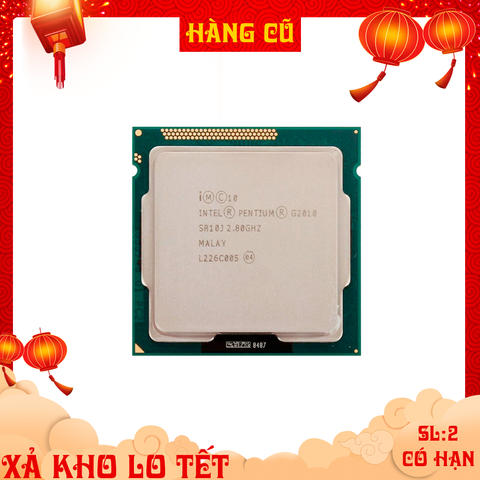  CPU Intel Pentium G2010 ( 2.80GHz, 2 Nhân 2 Luồng, Cache 3MB, Socket LGA1155 ) TRAY chưa gồm Fan 