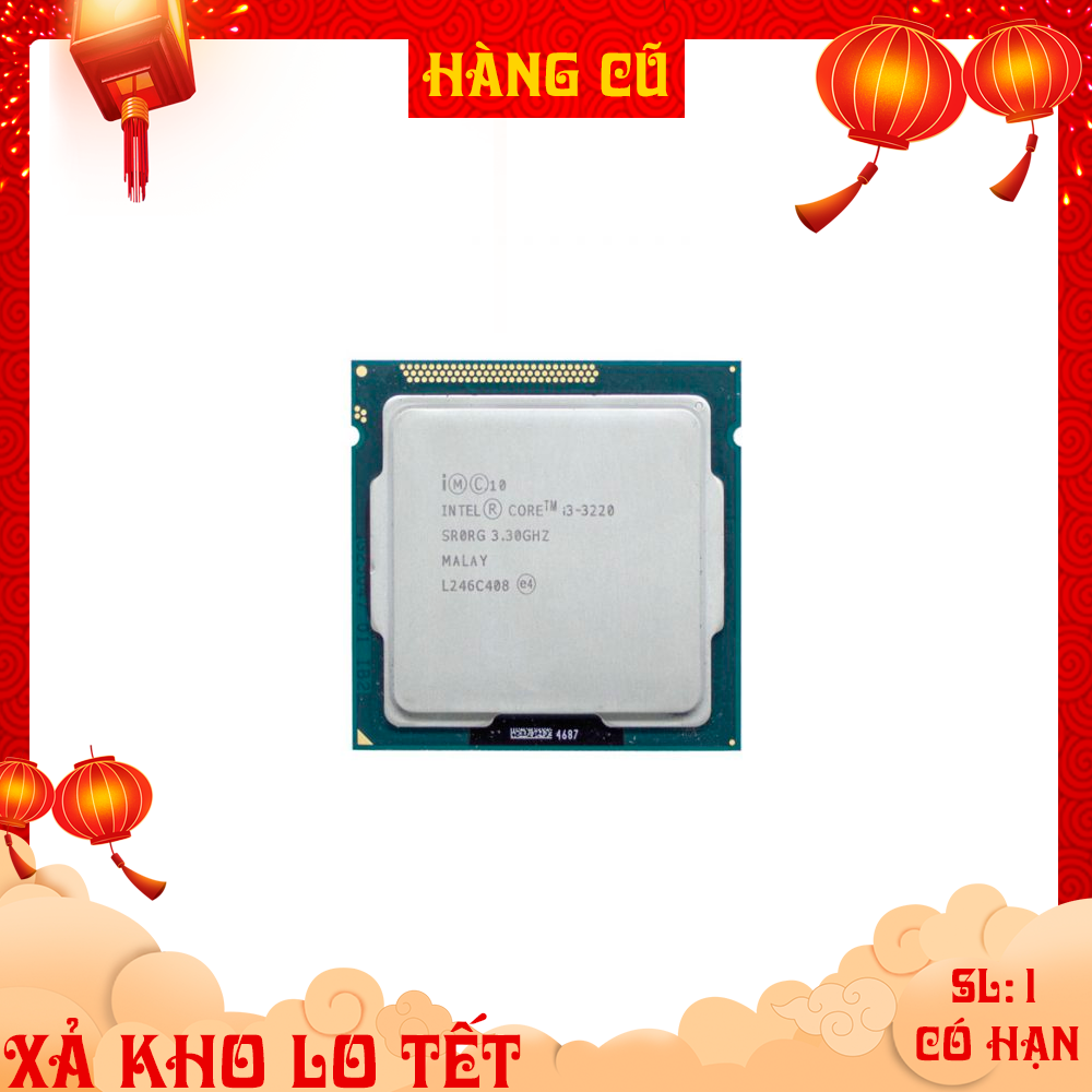 CPU Intel Core i3 3220 ( 3.3GHz, 2 Nhân 4 Luồng, Cache 3MB, Socket LGA 1155 ) TRAY chưa gồm Fan