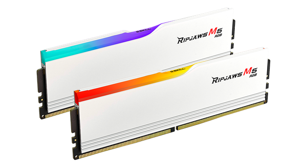  Ram GSkill Ripjaws M5 RGB White 32GB | 2x16GB, DDR5, 5200MHz (F5-5200J4040A16GX2-RM5RW) 