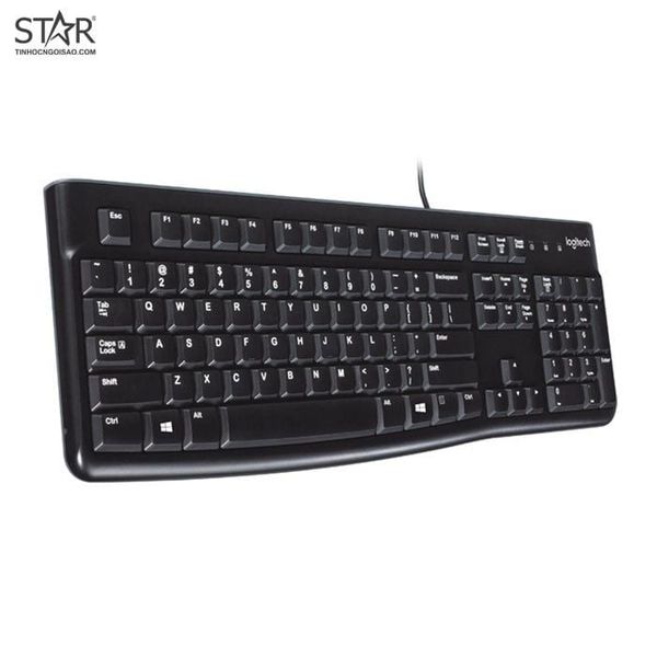  Bàn phím Logitech K120 | Đen, 104 phím, Có dây 