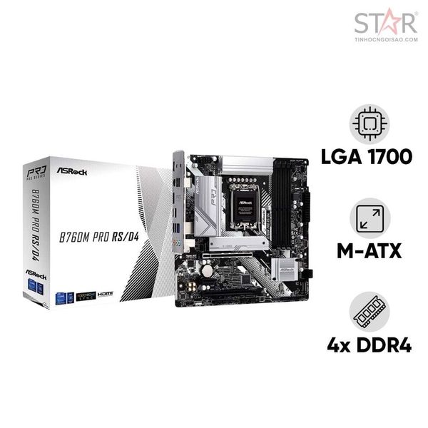  Mainboard ASROCK B760M PRO RS DDR4 