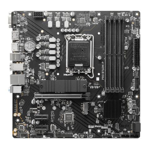  Mainboard MSI PRO B760M-P | Intel B760, Socket 1700, mATX, 4 khe DDR5 