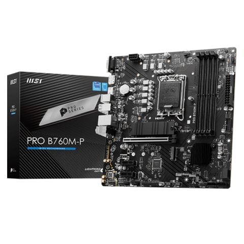  Mainboard MSI PRO B760M-P | Intel B760, Socket 1700, mATX, 4 khe DDR5 