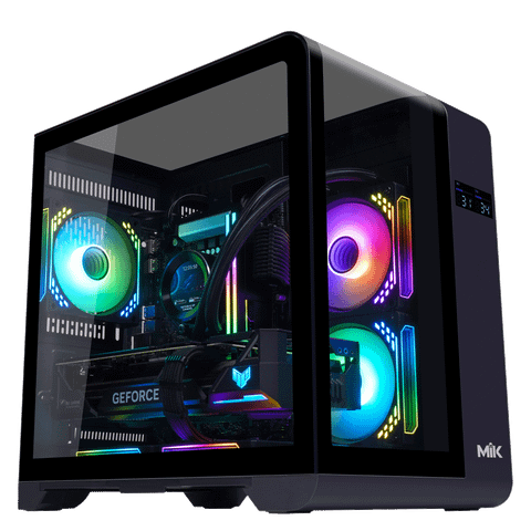  Thùng máy Case Mik Barbatos M 360 - Black | Không kèm fan 