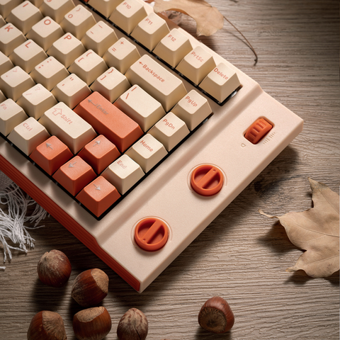 Bàn Phím cơ Mikit MT80 Hazel Choc RGB Gateron G Pro 2.0 Red Switch (Cam) 