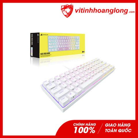  Bàn Phím Cơ Corsair K65 RGB Cherry MX Speed Mini White (CH-9194114-NA) 