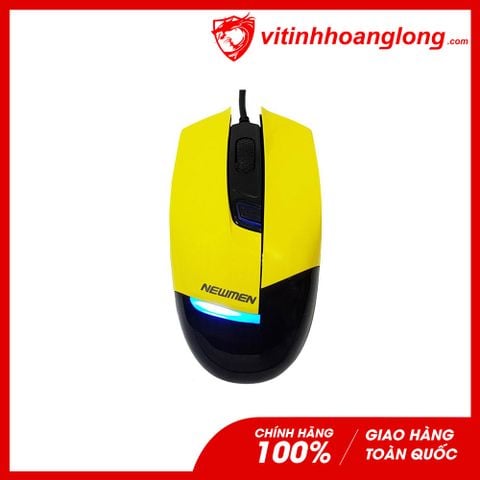  Chuột máy tính Newmen G10+ Wired LED (Vàng-Đen) 