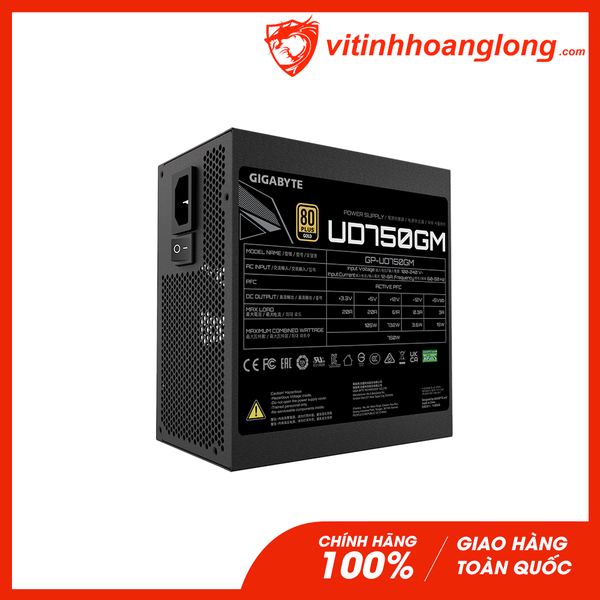 Nguồn máy tính Gigabyte GP-UD750GM 750W 80 Plus Gold Full Modular