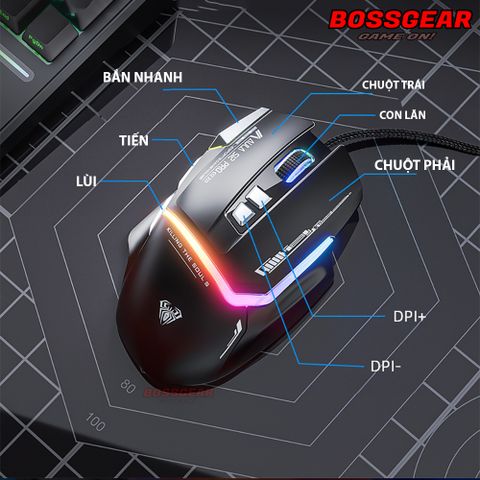  CHUỘT GAMING CÓ DÂY AULA S12 PRO 