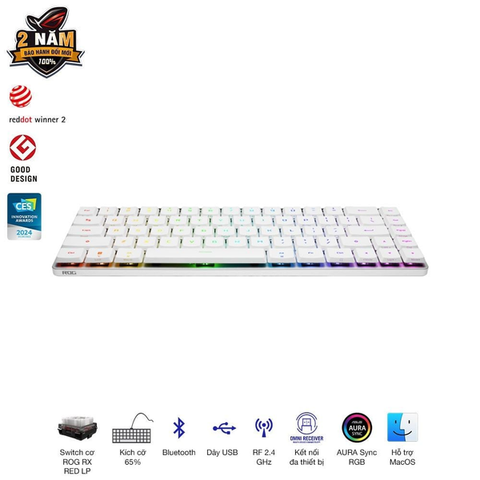  Bàn phím cơ Asus ROG Falchion RX Low Profile Red Switch 