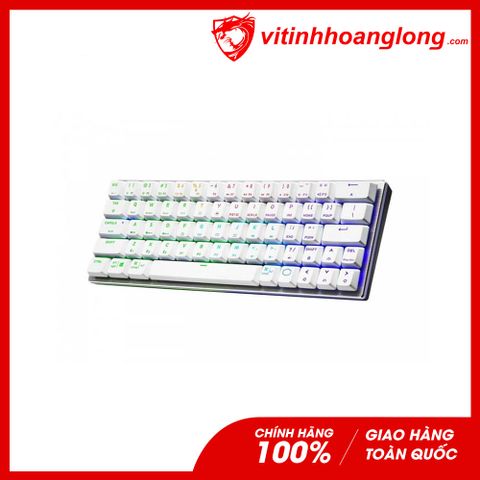  Bàn Phím Cơ Bluetooth Cooler Master SK622 Silver White Low Profile Red Switch RGB TKL (Trắng) không dây 