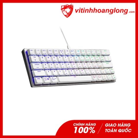  Bàn Phím Cơ Cooler Master SK620 Silver White Low Profile Red Switch RGB TKL (Trắng) 