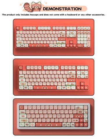  Keycap Akko Raccoon MAO Keycap Set (142-Key) 