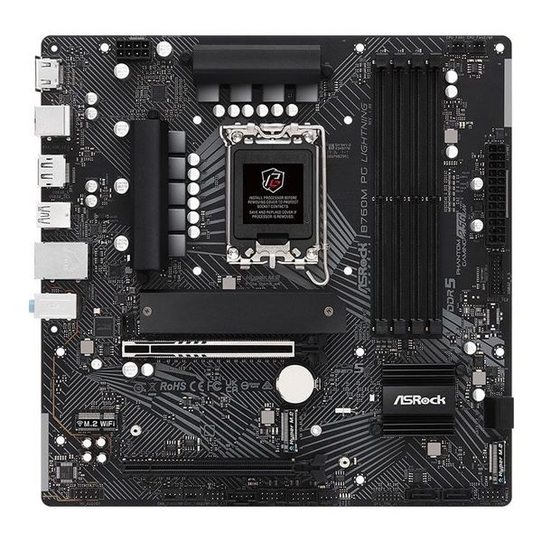  Mainboard ASRock B760M PG Lightning | Intel B760, Socket 1700, Micro ATX, 4 khe DDR5 