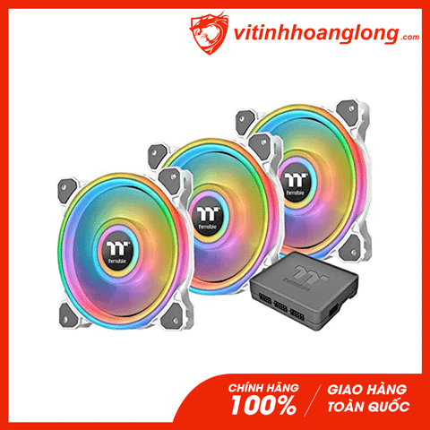  Fan case Thermaltake Riing Quad 12 RGB Radiator Fan White TT Premium Edition 3Pack 