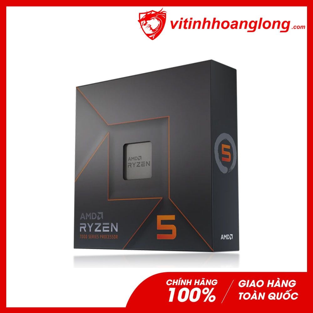 CPU AMD Ryzen 5 7600X (4.7Ghz Up to 5.3Ghz, AM5, 6 Cores 12 Threads)