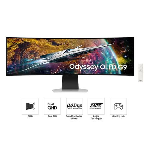  Màn hình Samsung Odyssey OLED G9 G95SC DQHD 240Hz | 49 inch DQHD OLED 240Hz 0.03ms cong 