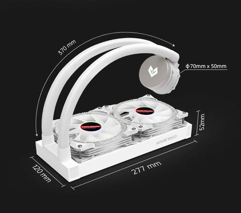  Tản nhiệt nước Coolmoon Aosor AS240 | White ALL RGB 