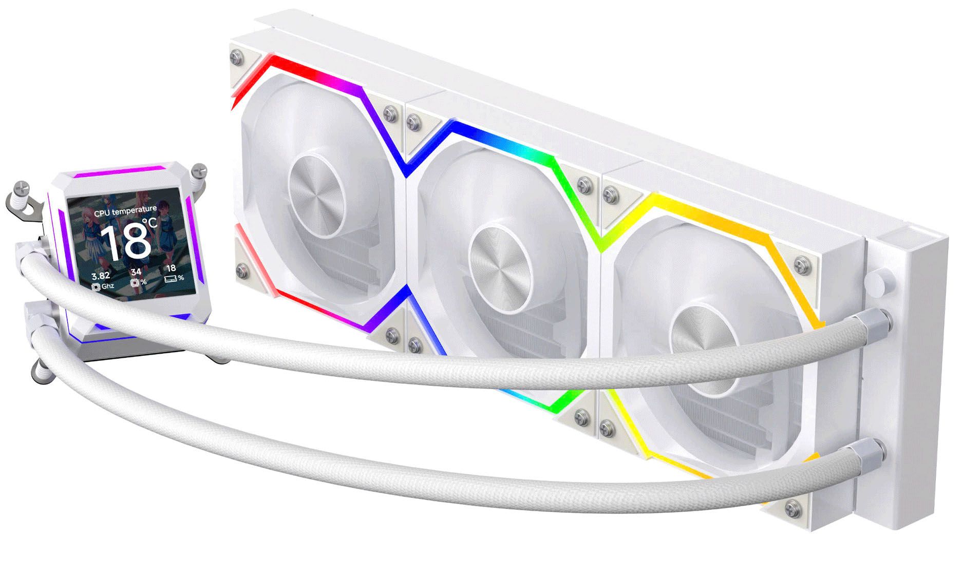  Tản nhiệt nước Leopard Astro Shell 360 ARGB Digital LCD - White 