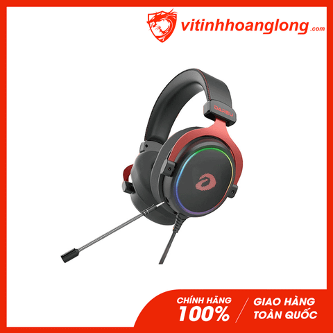  Tai nghe DareU EH925S 7.1 Surround Gaming Led RGB (Đen Đỏ) 