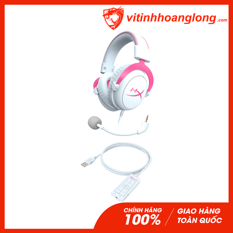  Tai nghe HyperX Cloud II Pink – Gaming Headset(4P5E0AA) 