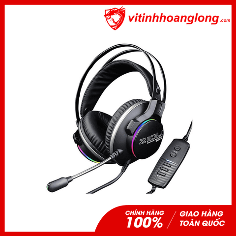  Tai nghe Zidli ZH23 7.1 Surround Gaming RGB (Đen) 