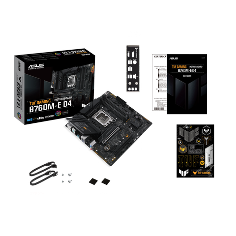  Mainboard ASUS TUF GAMING B760M-E D4 | Intel B760, Socket 1700, mATX, 4 khe DDR4 