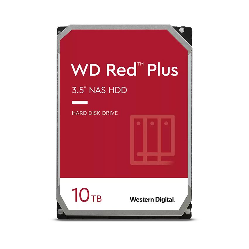  Ổ cứng HDD Western Digital Red Plus 10TB | 3.5 inch, 256MB Cache, 7200RPM (WD101EFBX) 