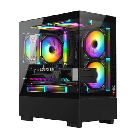  Thùng máy Case Magic MIX-Tower Đen | Micro ATX, không fan 