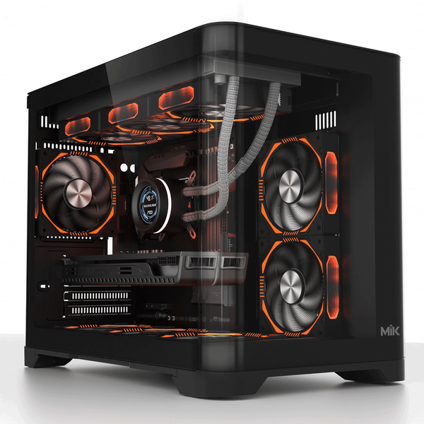  Thùng máy Case Mik Focalors | Đen, không kèm fan 