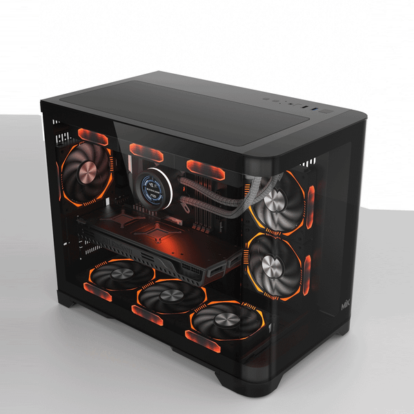  Thùng máy Case Mik Focalors | Đen, không kèm fan 