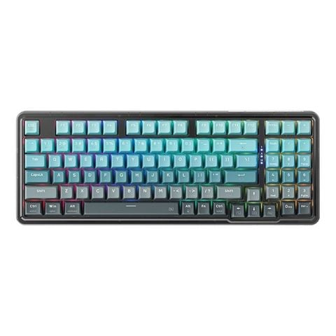  Bàn phím cơ Machenike K500F B94W | Wireless, Tri-mode RGB Cyan, GR Jade Switch 