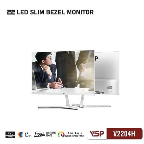  Màn hình văn phòng VSP V2204H | 21.5 inch Full HD VA 100Hz 5ms phẳng 