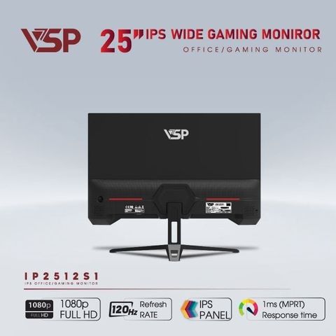  Màn hình VSP IP2512S1 | 24.5 inch Full HD IPS 120Hz 1ms phẳng đen 