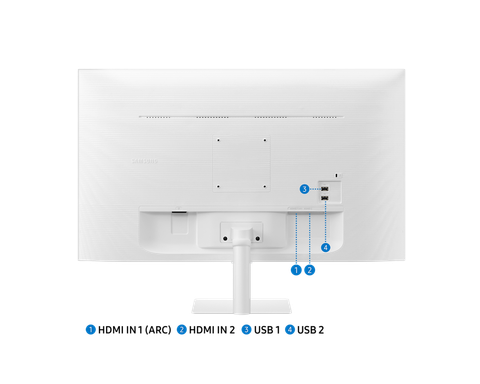  Màn hình thông minh Samsung M5 LS32CM501EEXXV | 32 inch Full HD VA 60Hz 4ms HDR10 phẳng WiFi 5 Bluetooth 5.2 remote trắng 