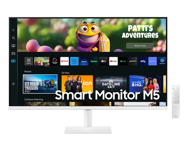  Màn hình thông minh Samsung M5 LS32CM501EEXXV | 32 inch Full HD VA 60Hz 4ms HDR10 phẳng WiFi 5 Bluetooth 5.2 remote trắng 