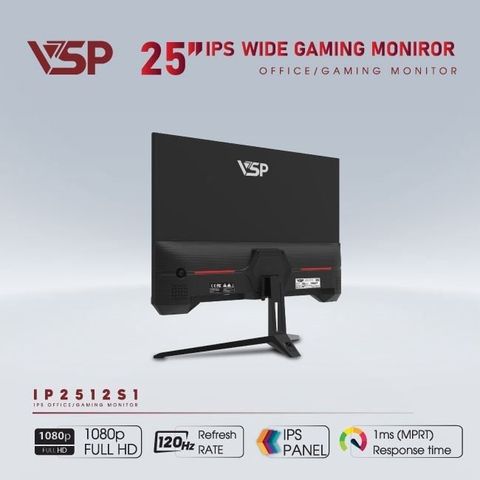  Màn hình VSP IP2512S1 | 24.5 inch Full HD IPS 120Hz 1ms phẳng đen 