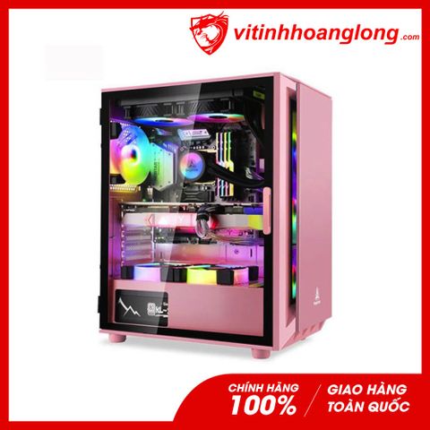  Vỏ case máy tính Segotep GANK5 PINK (No Fan) Màu Hồng 