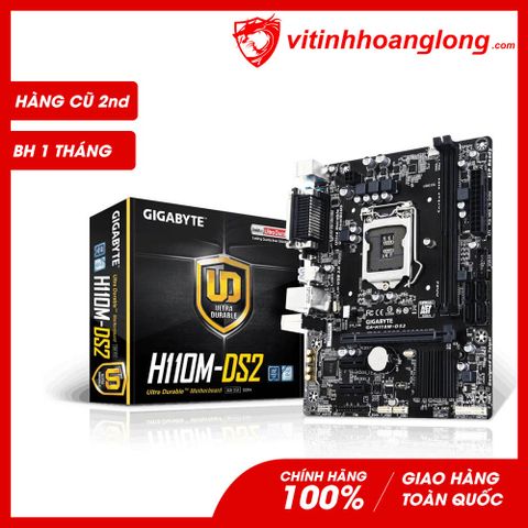  Mainboard Bo mạch chủ Gigabyte H110M-DS2 - HÀNG CŨ - BH 1T - Vi tính Hoàng Long 