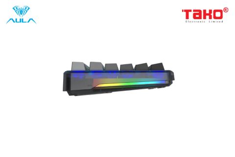  BÀN PHÍM CƠ GAMING 3 MODE AULA F87 PRO (Phiên bản Black gradient/ Grey wood V4 switch) 