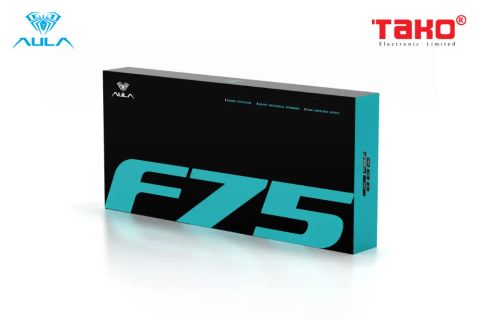  BÀN PHÍM CƠ GAMING 3 MODE AULA F75 (Phiên bản Tím nhạt + Be + Xanh lá/ Grey Wood V3 Switch) 