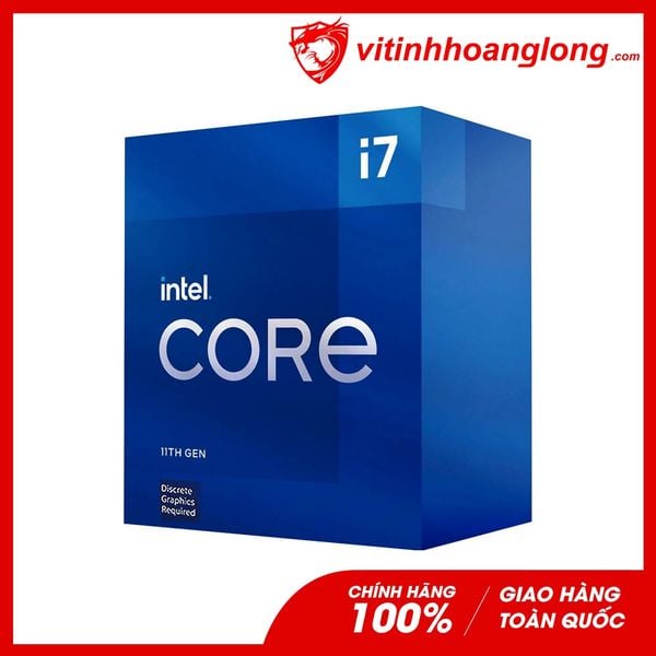 Bộ vi xử lý CPU Intel Core i7 11700F (2.50 Up to 4.90GHz, 16M, 8 Cores 16 Threads, Socket LGA 1200) - Hàng TRAY chưa gồm fan