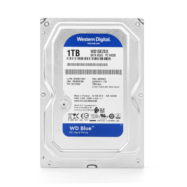  Ổ cứng HDD WD 1TB Blue 3.5 inch, 7200RPM, SATA, 256MB Cache (WD10EZEX)Ổ cứng HDD 