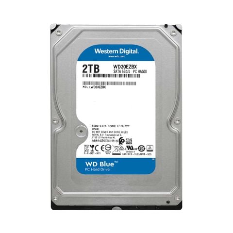  Ổ cứng HDD WD 2TB Blue 3.5 inch, 7200RPM, SATA, 256MB Cache (WD20EZBX) 