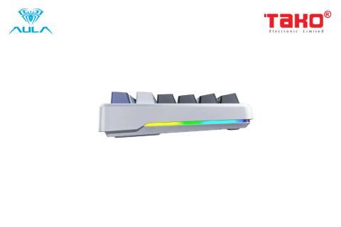  BÀN PHÍM CƠ GAMING CÓ DÂY AULA F87 (Phiên bản đen + trắng + xanh dương/Grey Wood V4 switch) 