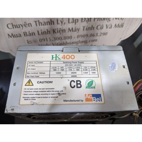  Nguồn Máy Tính Acbel HK+ 400W - PSU Hàng cũ Giá Rẻ 